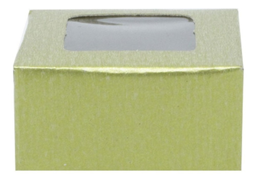 100 Caixinhas Quadradas Com Visor Para Docinhos