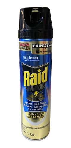 Raid® Doble Acción Mata Moscas, Mosquitos Y Zancudos X Un.