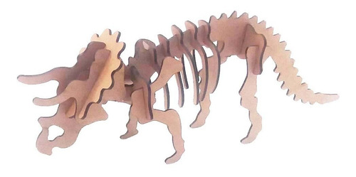 Quebra Cabeça 3d Dino Triceratops Dinossauro Genitori Laser