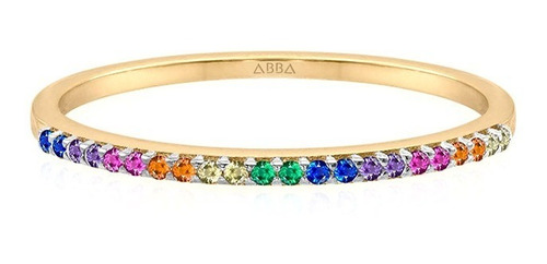 Churumbela De Oro 10k Arcoiris 1mm Tallas Grandes Abba Joyas