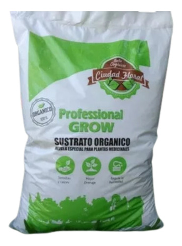 Sustrato Grow P/ Indoor, Medicinales. 40dm. Caba Envíos