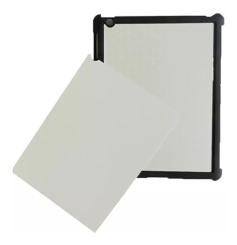 01 Case Preta P/ iPad 1 2 Sublimação 2d Chapa Branca