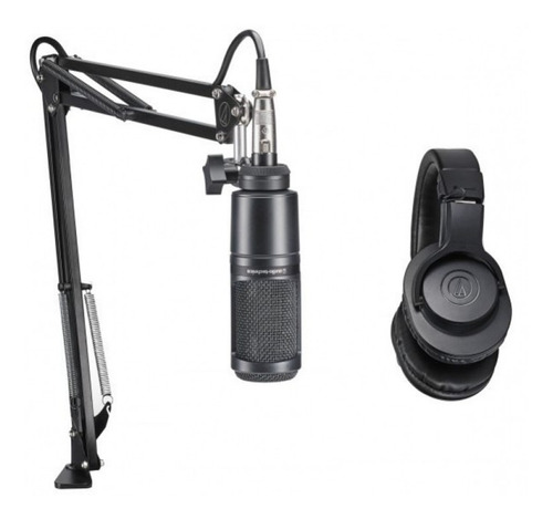 Kit Microfono Auricular Soporte Audio Technica At2020pk