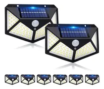 Comprar 100 Leds Lámparas Solar Sensor Exteriores De Pared 8 Pcs