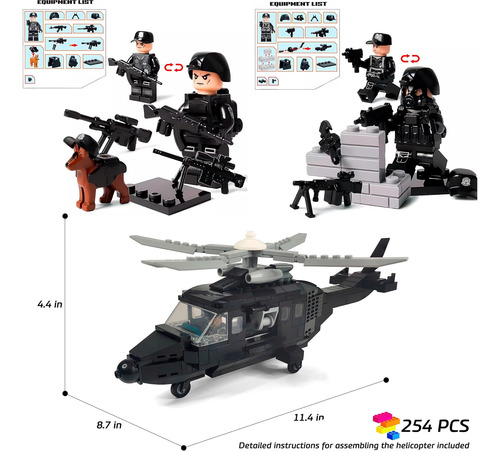 Juego De Bloques De Construcción Militares De La Policía Swa