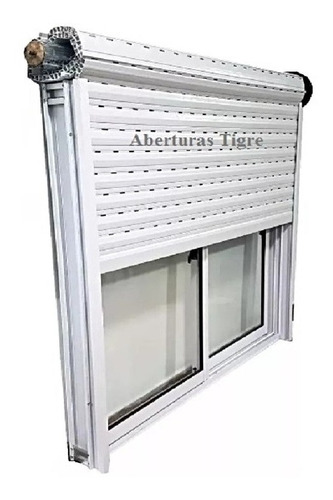 Puerta Ventana Aluminio 150x200 Vidrio 4mm Con Persiana Pvc