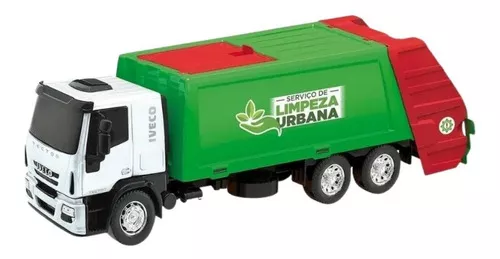 Caminhão Infantil Iveco Tector Coletor Miniatura - Usual Brinquedos 342