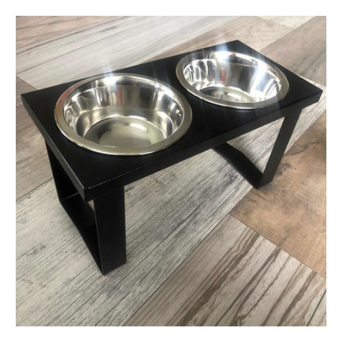 Comedero Elevado De Acero Net Doble 15 Cm De Alto Perro