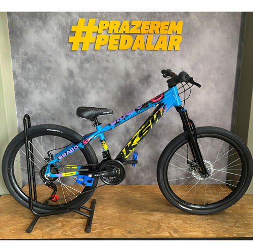Bicicleta Ksw Brabo Freeride Aluminío Aro 26 Freios A Disco Azul 13.5