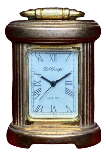 Reloj Miniatura Le Temps De Mesa Dorado Coleccion Nuevo