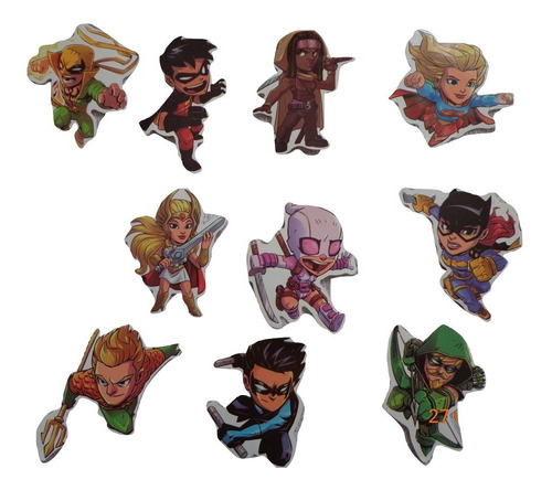 Stickers Vinilo Celular Notebook Superheroes Dc Marvel Dmc