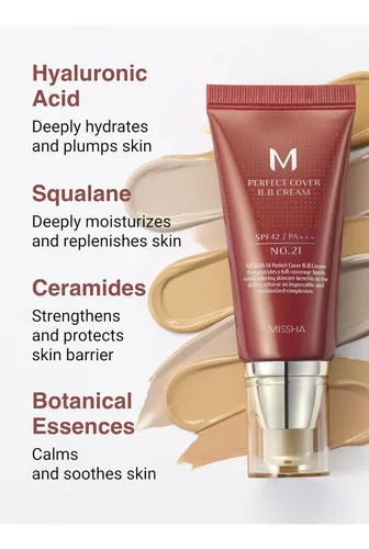 Crema Bb Missha M Perfect Cover No.27 Miel Beige Para Medici