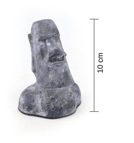 Boneco Colecionável Moai Ilha De Páscoa Pintado 10cm