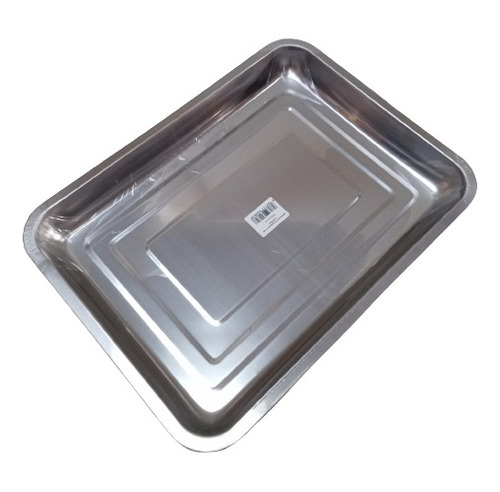 Asadera Bandeja Acero Inox36*27*2 Cm Para Horno O Exhibicion