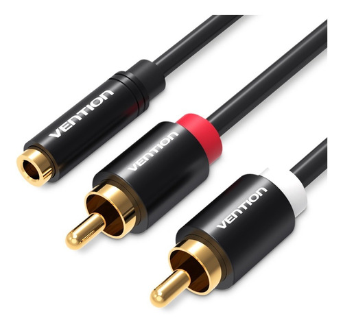 Cable De Audio Vention Auxiliar 3.5mm Hembra A 2rca Macho 1m