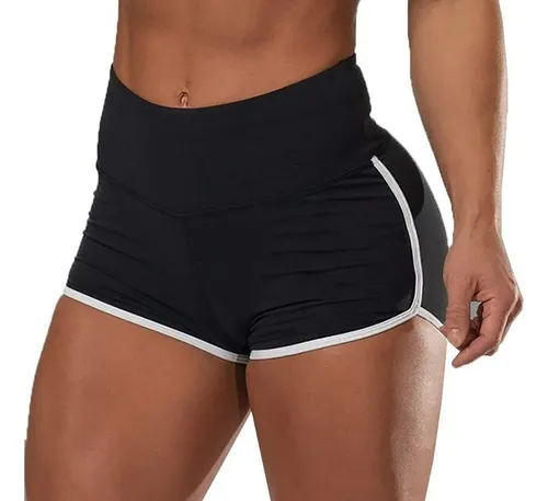 Shorts Deportivos Entrenamiento Mujer Push Up Cintura Alta