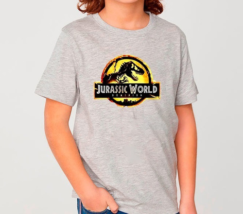 Polera Estampada Niño Jurassic World Dominion 2022 Algodón