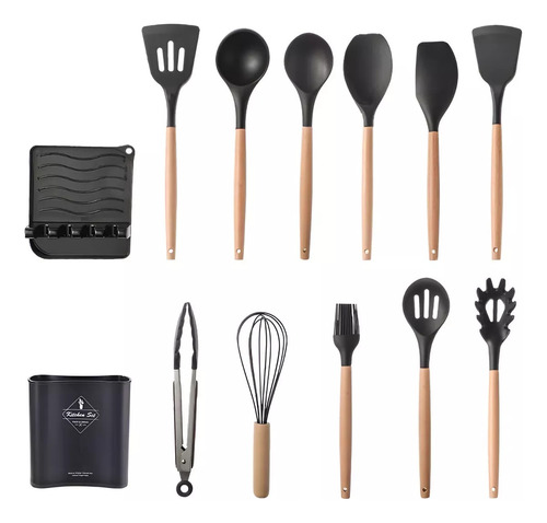 Set De Utensilios De Silicona, Cucharones Espátula 13 Piezas