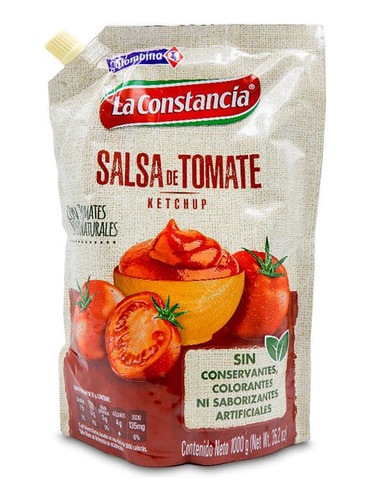 Salsa Tomate Bolsa 1000g Constancia - g a $18