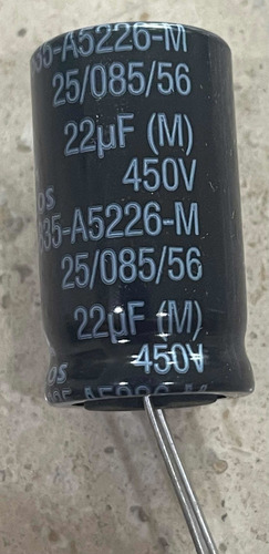 Capacitor Electrolitico 22uf 450v 3.0x1.5cm