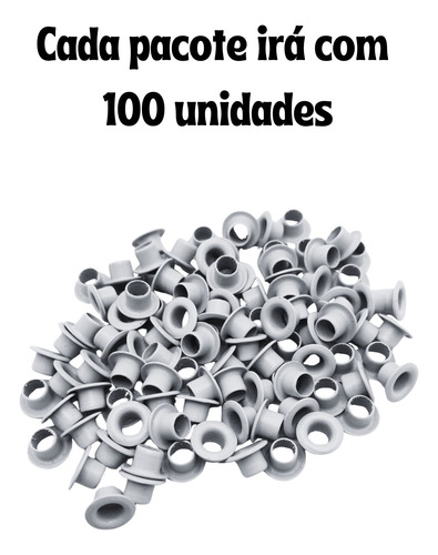 Ilhós 54 Alumínio Bege 100un Aplicação C/ Alicate Crop Adile
