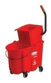 Tobo Mopeador Con Exprimidor Rubbermaid 33lts Rojo