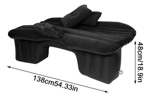 Colchon Inflable Auto Cama + Compresor + 2 Almohadas Camping