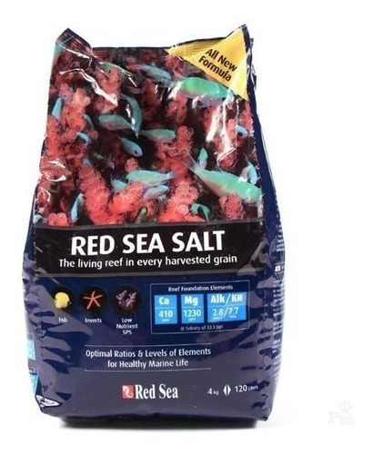 Red Sea Sal 4 Kg - 120lt Pecera Marina Peces Marinos Acuario