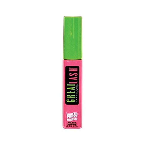 Maybelline Great Lash Mascara Impermeable, Muy Negro, 0.43 F