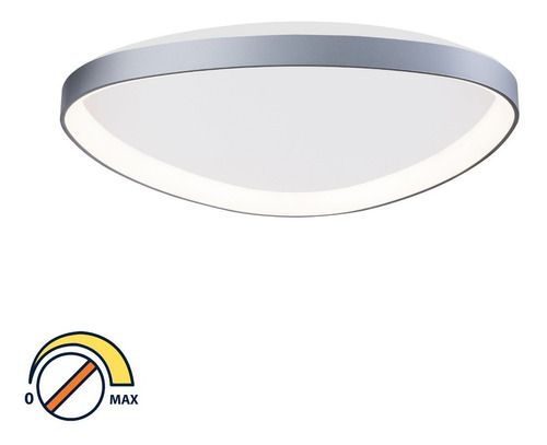 Luminaria Plafon Led 38w 45cm Dimerizable Plata Mas Led