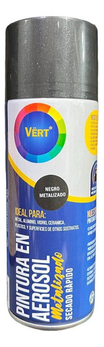 Pintura Spray Negro Metalizado 300ml Vert