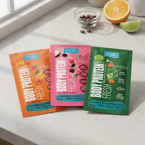 Equaliv Kit 3 Sachês Variados 18g - Mix Body Protein Fresh Equaliv Mix