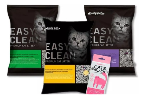 Pack De Arenas Easy Clean 12kg + Snack Gratis Petlandiachile