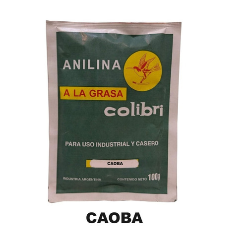 Anilina A La Grasa Colibri X 100 Grs Caoba