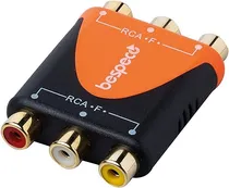 Comprar Ficha Adaptador 3 Rca Hembra A 3 Rca Hembra Bespeco Slad345
