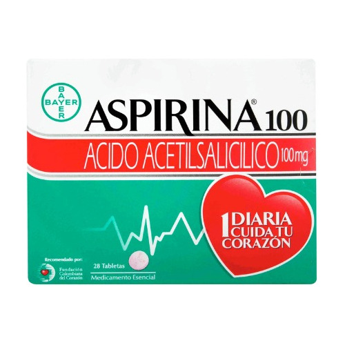 Aspirina  Cardio 100 Mg 28 Tbs