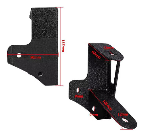 Par Bases Porta Faros Auxiliares Parabrisas Jeep Wrangler Jk
