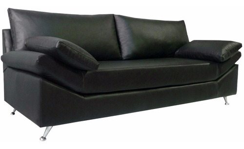 Sillon 2 Cuerpos Premium Ecocuero Patas Cromadas Fullconfort