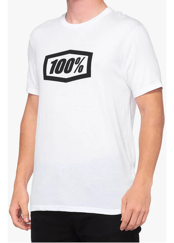 Polera Hombre Logo 100% Icon Manga Corta 100 Percent Color: 