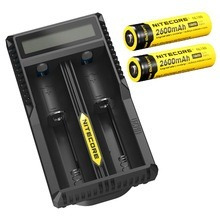 Cargador Nitecore Li-ion Um20 3,7v + 2 Pilas 18650 2300mah