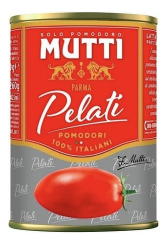 Lata De Tomate Mutti Pomodoro Pelati 400 Gr.