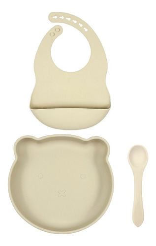 Set Alimentacion Bebe Silicona Premium 3 Productos Flex