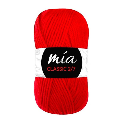Lana Cashmilon Mia 2/7 Hipoalergénica 10 Ovillos Por Color Color Rojo Fuego M310