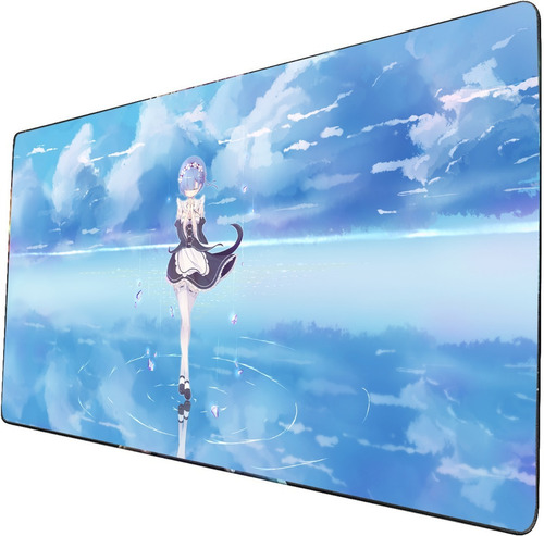Mouse Pad Largo Artistico Reflejo Rem Re Zero Anime 40x90cm
