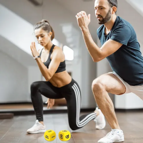 Dado 12 Caras De Ejercicios Fitness Para Entrenamiento Amarillo Dado 12 Caras De Ejercicios Fitness Para Entrenamiento Amarillo