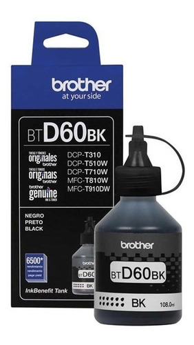 Botella Tinta Original Negra Btd60bk Para Dcpt510w  Dcp710w