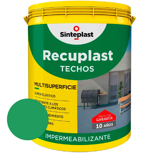 Recuplast Techos Impermeabilizante Garantia 4lts