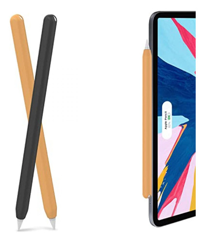 Funda Para Apple Pencil 2da Gen. Pack De 2 - Naranja Y Negro