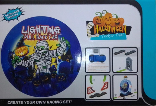 Imagen 3 de 5 de Pista Autos Lighting Pull Back Car Halloween 6688-255 Edu