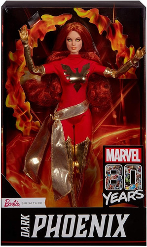 Barbie Dark Phoenix Marvel 80 Anos Collector 2020 Pronta Ent